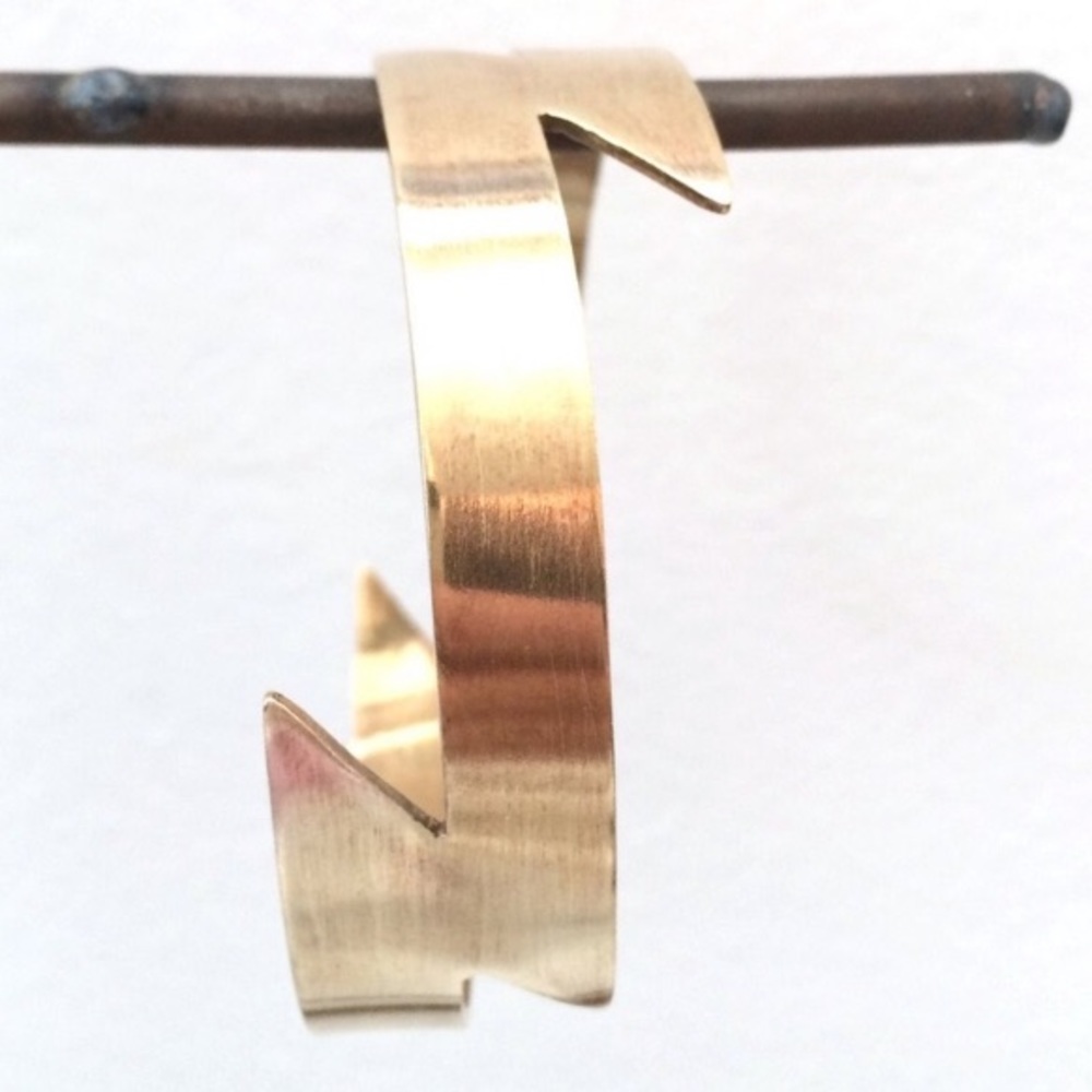 Brass Infinity Lightning Bolt Bangle Bracelet - image 3